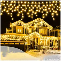 INSPIRA MARKET - Cortina Cascada Luces Led Decoración Calido 5M Extensible