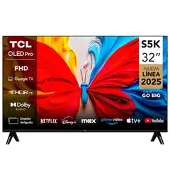 TCL - Televisor TCL QLED 32" Full HD Smart TV 32S5K- NUEVO 2025