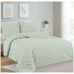 CASATEX - CUBRECAMA CASATEX COLOR ENTERO 100% ALGODÓN EN QUEEN SIZE