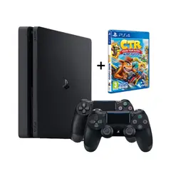 SONY - CONSOLA PS4 SLIM 1TB + 2 MANDOS + JUEGO CTR. Reacondicionada