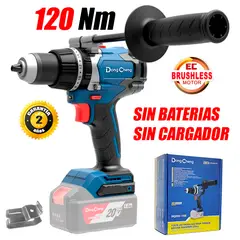 DONGCHENG - Cabezal Taladro Atornillador Percutor Inalámbrico ½ DCJZ03-13Z 20V 120Nm Sin Baterías