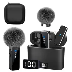 NANOTRON TECHNOLOGIES - Micrófonos Dual K70 Pro Lightning - Peluches,  base de carga y estuche