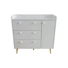 GENERICO - Cómoda Cambiador Infantil de Melamina 18 mm con Jaladores Decorativos