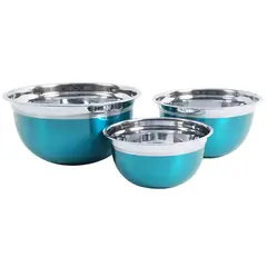OSTER - Juego De Bowls Rosamond 3 Piezas Turquesa