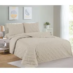 CASATEX - Cubrecama + Juego de sabanas 2 plazas 100% Algodón 5 Piezas