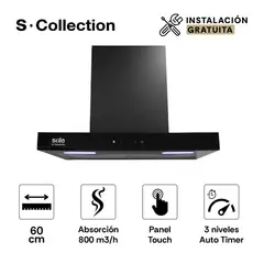 SCOLLECTION - Campana Extractora Decorativa Glasslux 60Cm 3120TURE92CO