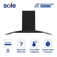 SOLE - Campana Decorativa Venus Ink 90 Cm 3120TURE104CO