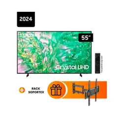 SAMSUNG - Televisor 55 Crystal UHD Smart TV Samsung UN55U8000FG + RACK