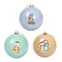 BLUEY - Set Bolas Navidad Arbol Bluey X3 unds 8cm Modelo 2