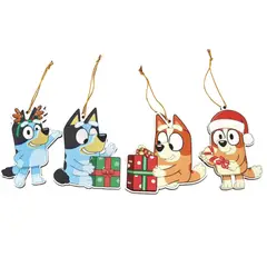 BLUEY - Set de adorno arbol navidad Bluey X4 unds 12cm Modelo 3