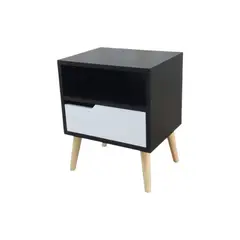 GENERICO - Mesa de Noche Moderna en Melamina Estilo Vintage