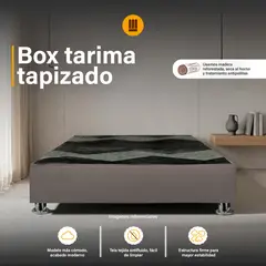 GENERICO - Box Tarima reforzado y acolchado Pcromadas - 2plz - Beige oscuro