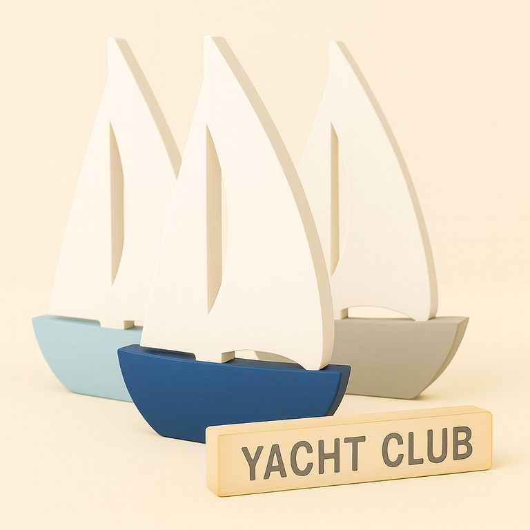 Set de barquitos de madera YACHT CLUB