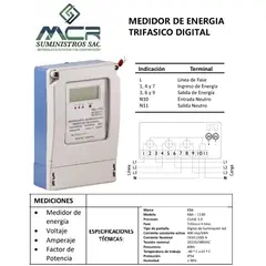 GENERICO - MEDIDOR DE ENERGIA ACTIVA TRIFASICO DIGITAL