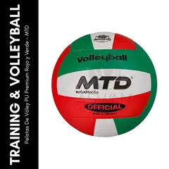 GENERICO - Pelotas De Vóley PU Premium Rojo y Verde - MTD