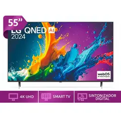 LG - Televisor 55 QNED 4K ThinQ AI 55QNED80TSA 2024