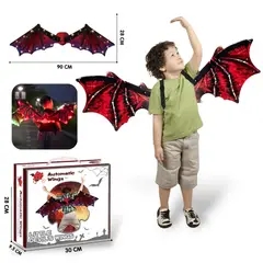 GENERICO - Alas de Dinosaurio Dragón con Luz Sonido y Movimiento Rojo