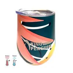 KING PENGUIN - Vaso Térmico Flying Acero Inox 355ml Tapa Antiderrame