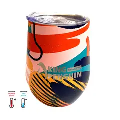 KING PENGUIN - Vaso Térmico Wild Acero Inox. 355ml Tapa Antiderrame