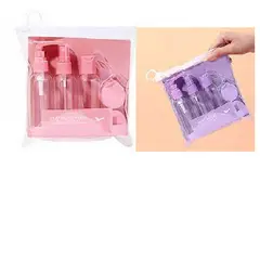 GENERICO - PACK Set de botellas para viaje 6 piezas con neceser envases