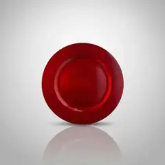 GENERICO - Plato Base Rojo Escarlata x 6 Unidades