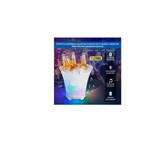 CASA BELLA - HIELERA PARLANTE PORTATIL BLUETOOTH RECARGABLE LUCES LED 7 LITROS