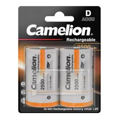 CAMELION - PACK DE 8 PILAS TIPO D RECARGABLE 2500mAh