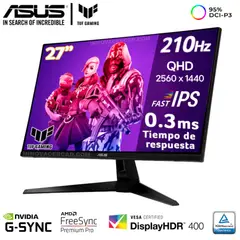 ASUS - Monitor ASUS Tuf Gaming VG27AQ5A 27 Fast IPS QHD 210Hz 03ms