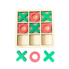 GENERICO - Juego de Mesa de Madera Tic-Tac-Toe Estratégico X y O