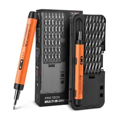 PROTECH - Destornillador Eléctrico Recargable de Alta Precisión 38 en 1