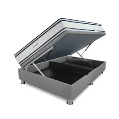 DRIMER - Cama Practibox Antistress Fiamma - 2 Plazas Gris Plata