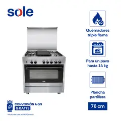 SOLE - Cocina De Pie Bali Glp 76 Cm 5 Hornillas 3120COSOL040