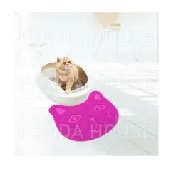 SM - TAPETE PARA MASCOTAS CON FORMA DE GATO ROSADO 40X30CM