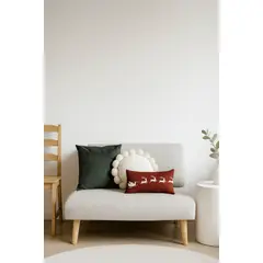 ZALMOHADAS - Set Navideño venado en rojo Estilo Nórdico 45x45cm