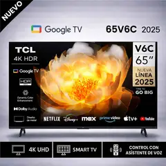 TCL - Televisor 65 LED 4K 65V6C Google TV 2025