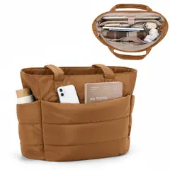 GENERICO - BOLSO PUFFER - TIPO TOTE BAG PARA DAMA PORTALAPTOP