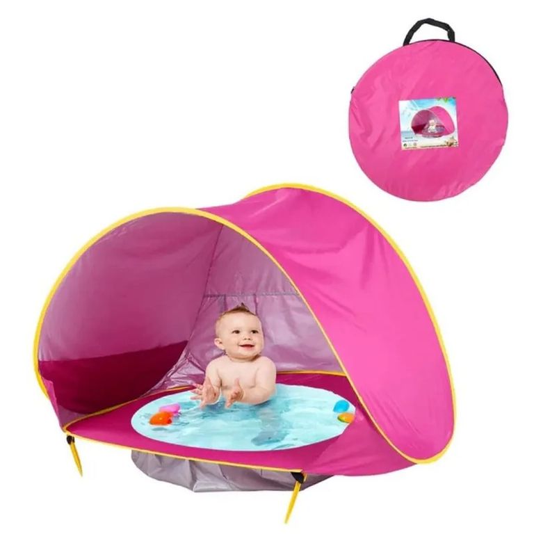 CARPA PLEGABLE CON PISCINA PROTECCION UV PARA NIÑOS