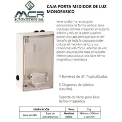 GENERICO - TABLERO O CAJA PORTA MEDIDOR DE LUZ MONOFASICO