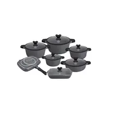 VALESKA - JUEGO DE OLLAS ROCA VOLCANICA  VALESKA - 13 PZ