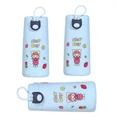 GENERICO - Botella con tapa 300ml Tomatodo para bebidas Celeste