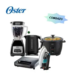 OSTER - Combo Licuadora + Hervidor + OllArrocera + Sandwichera Y Plancha