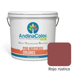 ANDINACOLOR - PINTURA PINTOR ROJO RUSTICO LATEX 1 GALON