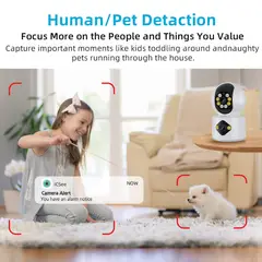 GENERICO - Monitor de Mascotas Bebes o Adultos Mayores Doble Lente
