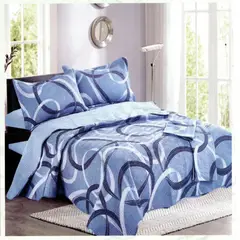 MINGDA - Set de Cobertor 2pz + Juego de sabanas + fundas 100% Calidad