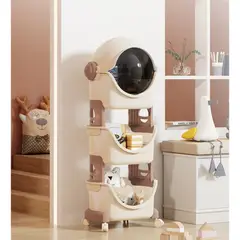 GENERICO - Almacenamiento forma de astronauta infantil marrón multifuncional