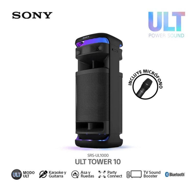 Sony Parlante Bluetooth SRS-ULT1000 para Fiestas ULT TOWER 10 Negro
