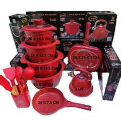 Valeska - JUEGO DE OLLAS ROCA VOLCANICA  VALESKA - 20 PZ
