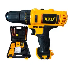 XTD - Taladro Percutor Inalámbrico XTD 20V 2 Baterías  1.5Ah + Kit Completo