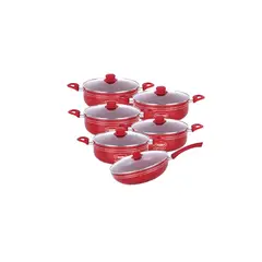 Valeska - JUEGO DE OLLAS ROCA VOLCANICA  VALESKA - 12 PZ