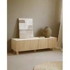 VENTITAS HOME - Mesa de Tv de Madera Jarae Ventitas Home Color Pino Natural